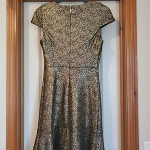 Like new,, worn 1x Michael Kors black and gold fleck dress